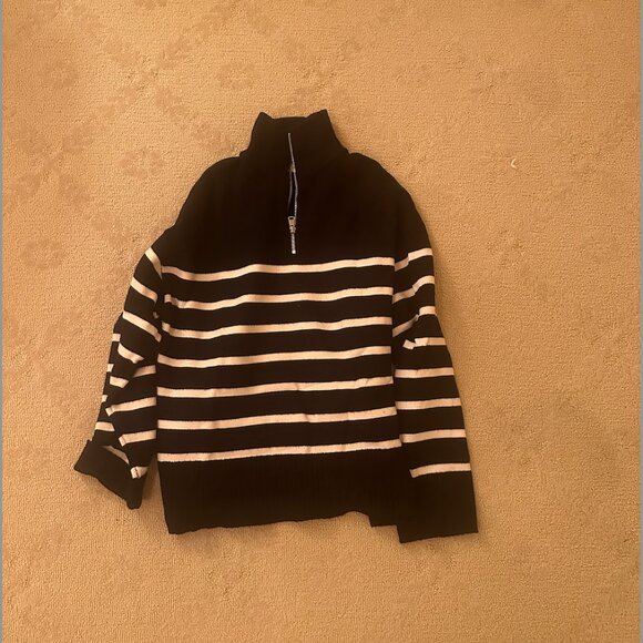 Zara Striped Sweater with Zip - Picture 3 of 4